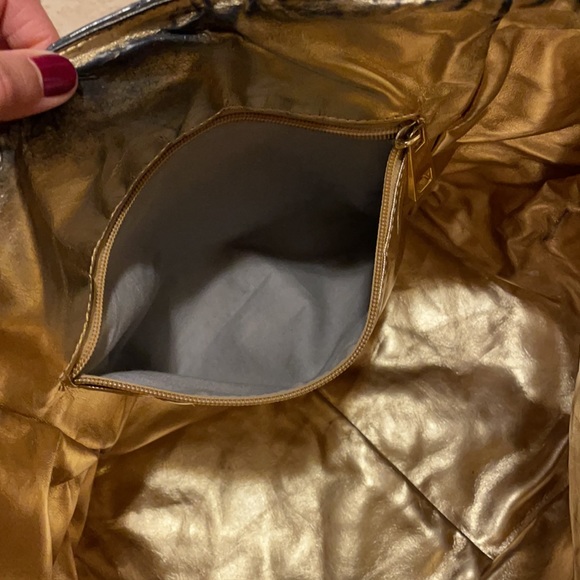 Big Buddha Grey Handbag w/ Gold Interior - Picture 3 of 5